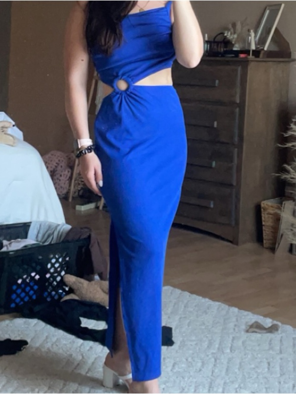 Royal Blue Cutout Maxi Dress